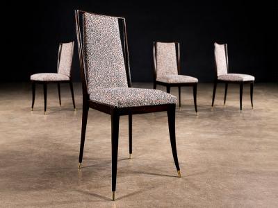 Giuseppe Scapinelli Set of Four Dining Chairs in Rosewood by Giuseppe Scapinelli 1950s Lot 352
