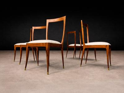 Giuseppe Scapinelli Set of Six Dining Chairs in Caviuna Boucle by Giuseppe Scapinelli Lot 681B