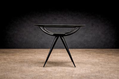 Giuseppe Scapinelli Side Table in Hardwood Glass Giuseppe Scapinelli 1950s