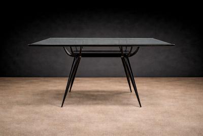 Giuseppe Scapinelli Side Table in Hardwood Glass Giuseppe Scapinelli 1950s