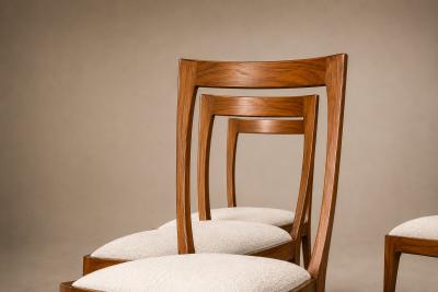 Giuseppe Scapinelli Six Cavi na Boucl Dining Chairs by Giuseppe Scapinelli Brazil 1950s