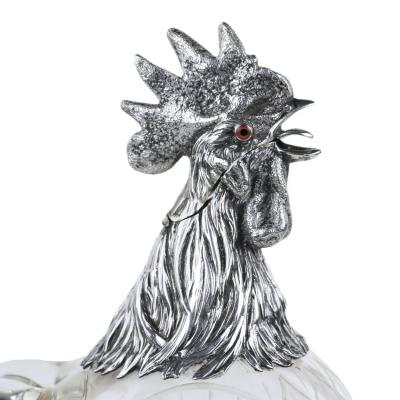 Glass And Silver Rooster Form Jug Hanau J D Schleissner Sohne 