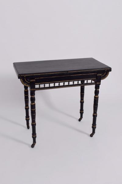 Godwin style ebonised table 19th c 