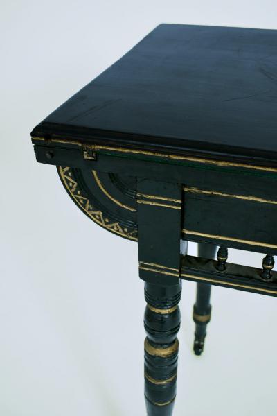 Godwin style ebonised table 19th c 
