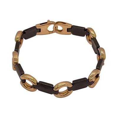 Gold Ceramic Link Bracelet