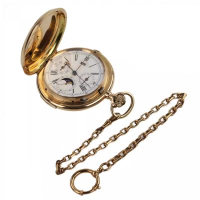 Gold Repeater Pocket Watch By Louis Armand Switzerland Circa 1900