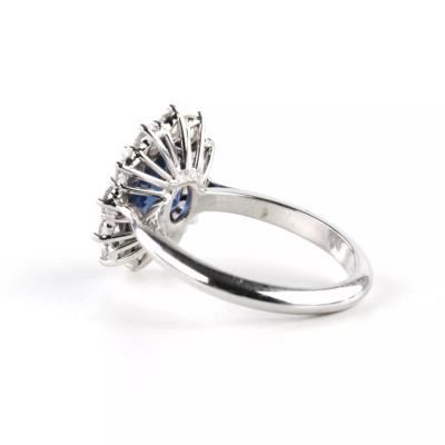 Gold Ring With Sapphire And Diamonds