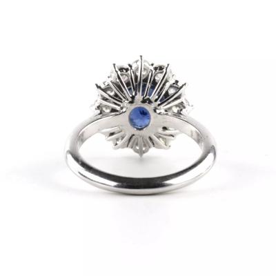 Gold Ring With Sapphire And Diamonds