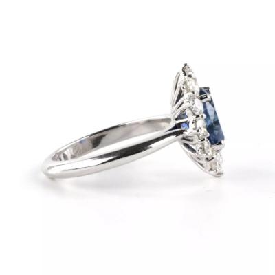 Gold Ring With Sapphire And Diamonds