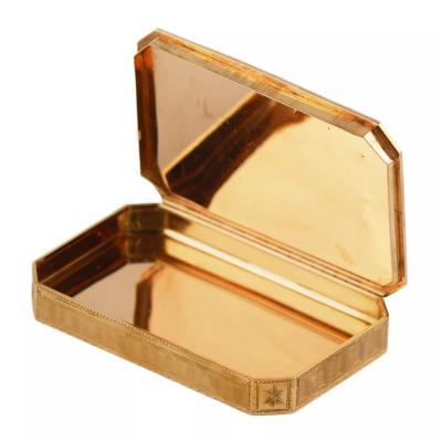 Gold Snuff Box With An Enamel Miniature Of Ariadne And Dionysus St Petersburg