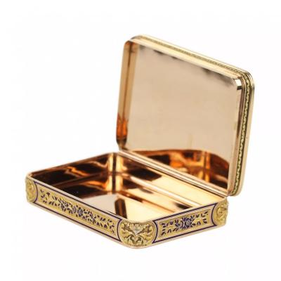 Gold Snuffbox With Miniature Sainte Anne Trinitaire 