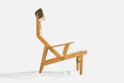 Gosta Berg Stenevik Eriksson Lounge Chair with Wood and Velvet Sweden 1967