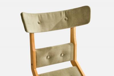Gosta Berg Stenevik Eriksson Lounge Chair with Wood and Velvet Sweden 1967