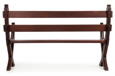 Gothic Revival Carved Walnut Settee Bench United States circa 1890