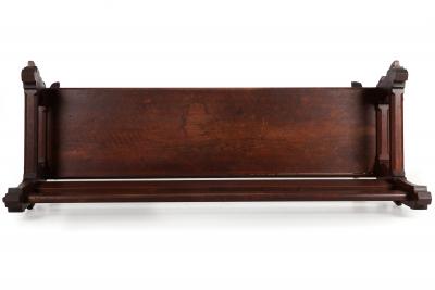 Gothic Revival Carved Walnut Settee Bench United States circa 1890