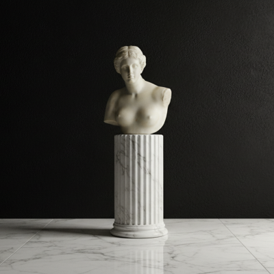 Grand Tour Marble Bust Venus de Milo after Antiquity