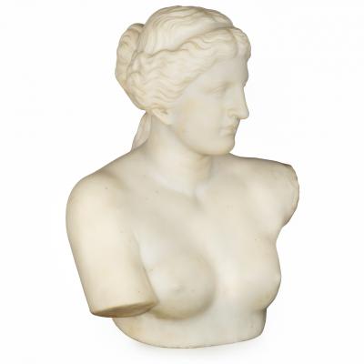 Grand Tour Marble Bust Venus de Milo after Antiquity