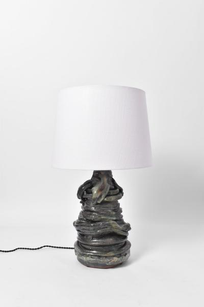 Green and black ceramic lamp Helder 