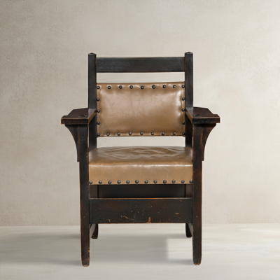 Gustav Stickley Arts Crafts Oak Arm Chair Model 360 Gustave Stickley