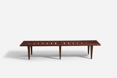 Hans Wegner Slated Bench in Teak for Johannes Hansen Denmark 1950s
