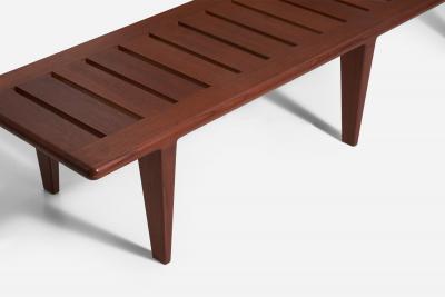 Hans Wegner Slated Bench in Teak for Johannes Hansen Denmark 1950s