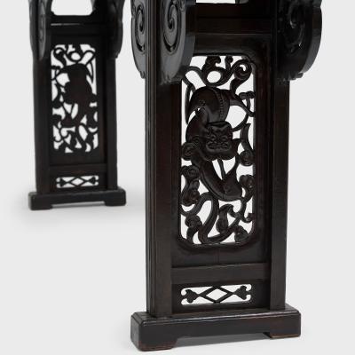 Hardwood Altar Table with Clouds and Dragons