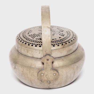 Incised Peony Brass Brazier