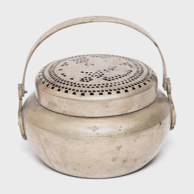 Incised Peony Brass Brazier