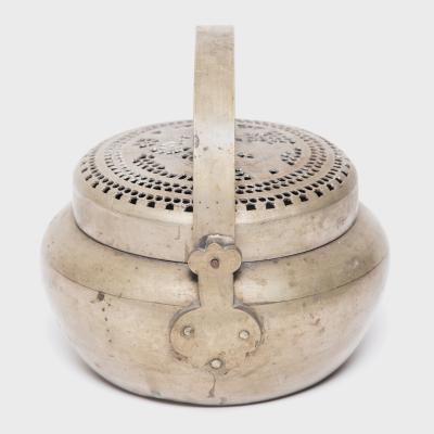 Incised Peony Brass Brazier