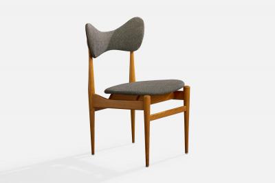 Inge Luciano Rubino Dining Room Chairs with Oak and Fabric Denmark 1960s