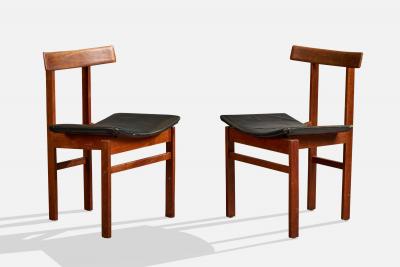 Inger Klingenberg Dining Room Chairs with Teak and Leather Denmark 1960s