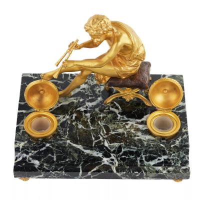 Inkwell With A Figure Of Pan France Early 19th Century