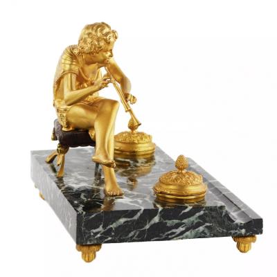 Inkwell With A Figure Of Pan France Early 19th Century