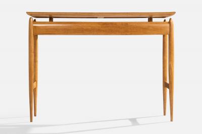 Italian Designer Console Table in Wood Italy 1950s