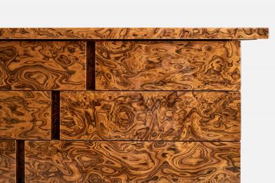 Italian Designer Dresser in Burlwood Italy 1970s