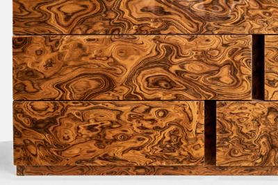 Italian Designer Dresser in Burlwood Italy 1970s