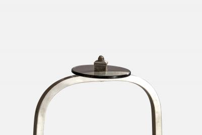 Italian Designer Etagere with Chrome Plated Metal and Glass Italy 1940s