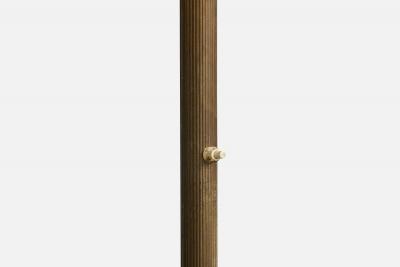 Italian Designer Floor Lamp with Brass Marble and Metal Italy 1950s