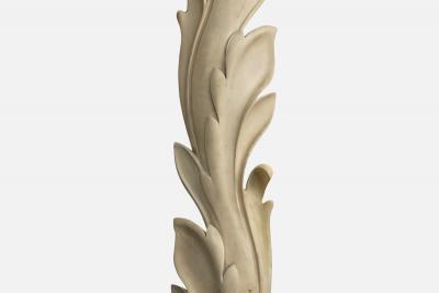 Italian Designer Floor Lamp with Wood Brass Mirror and Fabric Italy