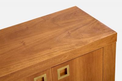 Italian Designer Sideboard with Teak and Brass Italy 1970s