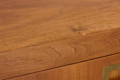 Italian Designer Sideboard with Teak and Brass Italy 1970s