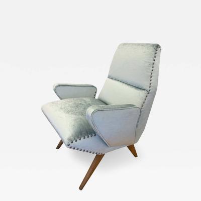 Italian Mid Century Lounge Chair with Studs