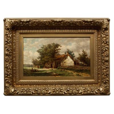 JAN VAN LOKHORST A Rural Cottage 1867 Jan Van Lokhorst