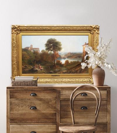 JOHN WILSON CARMICHAEL View Over Lake Nemi Italy 1865 John Wilson Carmichael