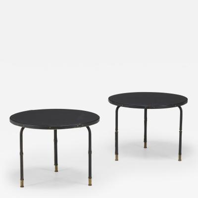Jacques Quinet Pair of circular tables