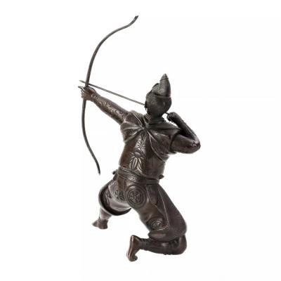 Japanese Bronze Figure Of A Samurai Archer Japan 19th Century