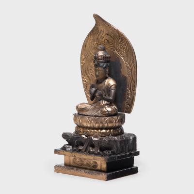 Japanese Gilt Seated Kannon Figure