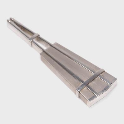 Japanese Silver Fan Form Box