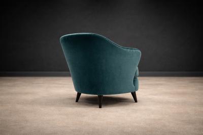 Joaquim Tenreiro Concha Armchair in Hardwood Mohair by Joaquim Tenreiro 1950s Lot 138A