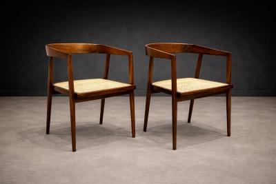 Joaquim Tenreiro Pair of Armchairs in Rosewood and Cane Joaquim Tenreiro 1950s Lot 533